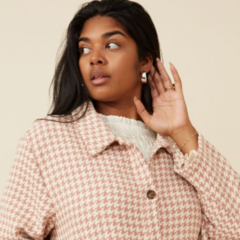 Houndstooth Button-Front Coat - image 6